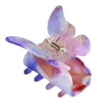 Spinka do włosów, klamra motylek różowy 4 cm SP340R - obrazek 4