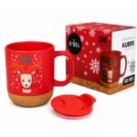 Świąteczny Kubek ceramiczny z korkiem 380 ml z przykrywką, w pudełku KB31 - obrazek 2
