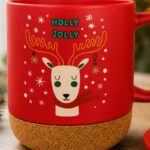 Świąteczny Kubek ceramiczny z korkiem 380 ml z przykrywką, w pudełku KB31 - obrazek 5