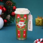Świąteczny kubek termiczny 550ml z uchwytem i ustnikiem, MERRY CHRISTMAS CUP33 - obrazek 2