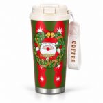 Świąteczny kubek termiczny 550ml z uchwytem i ustnikiem, MERRY CHRISTMAS CUP33 - obrazek 3