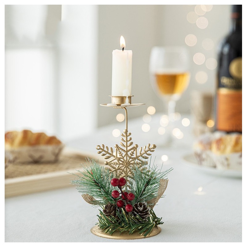 swiecznik-boze-narodzenie-zloty-ozdobny-na-stol-glamour-15-cm-ksn121 Świecznik Boże Narodzenie złoty ozdobny na stół Glamour 15 cm KSN121 - obrazek 1