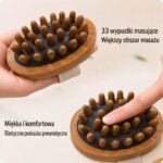 Szczotka do masażu z wypustkami, do wygładzania ciała 8,2 x 7,5 x 10,8cm SCZ23 - obrazek 3