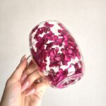Szklanka termiczna z kwiatami w środku 300ml 1szt, pełna hortensji, burgund bordo SZK218 - obrazek 3