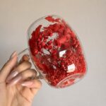 Szklanka termiczna z kwiatami w środku, pełne kwiatów mix, czerwone red 300ml 1szt SZK193 - obrazek 3