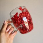 Szklanka termiczna z kwiatami w środku, pełne kwiatów mix, czerwone red 300ml 1szt SZK193 - obrazek 4