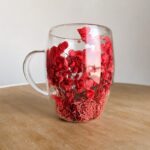 Szklanka termiczna z kwiatami w środku, pełne kwiatów mix, czerwone red 300ml 1szt SZK193 - obrazek 5