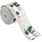 Taśma świąteczna na kokardę, wstążka na prezent Bożonarodzeniowa 5cm x 2m KSN131 - obrazek 4