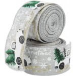 Taśma świąteczna na kokardę, wstążka na prezent Bożonarodzeniowa 5cm x 2m KSN131 - obrazek 5