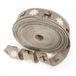 Taśma świąteczna na kokardę, wstążka na prezent Bożonarodzeniowa 5cm x 2m KSN134 - obrazek 2