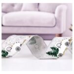 Taśma świąteczna, wstążka do kokard na prezent Boże Narodzenie 5cm x 5m KSN72 - obrazek 5