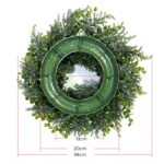 Wianek ozdobny na drzwi, stroik, sztuczna choina jak żywa - średnica 38 cm WSN24 - obrazek 4