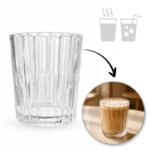 Zestaw 6 szt szklanek ryflowanych do latte, napojów, drinków 210ml SZK224ZESTAW6 - obrazek 2