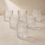 Zestaw 6 szt szklanek ryflowanych do latte, napojów, drinków 210ml SZK224ZESTAW6 - obrazek 4