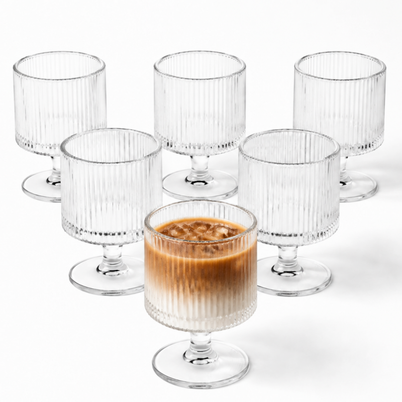 zestaw-6-szt-szklanek-ryflowanych-na-nozce-do-deserow-drinkow-250ml-szk227zestaw6 Zestaw 6 szt szklanek ryflowanych na nóżce do deserów, drinków 250ml SZK227ZESTAW6 - obrazek 1