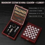 Zestaw prezentowy akcesoria do wina + szachy 15 x 17 x 5cm PDOZ28 - obrazek 2